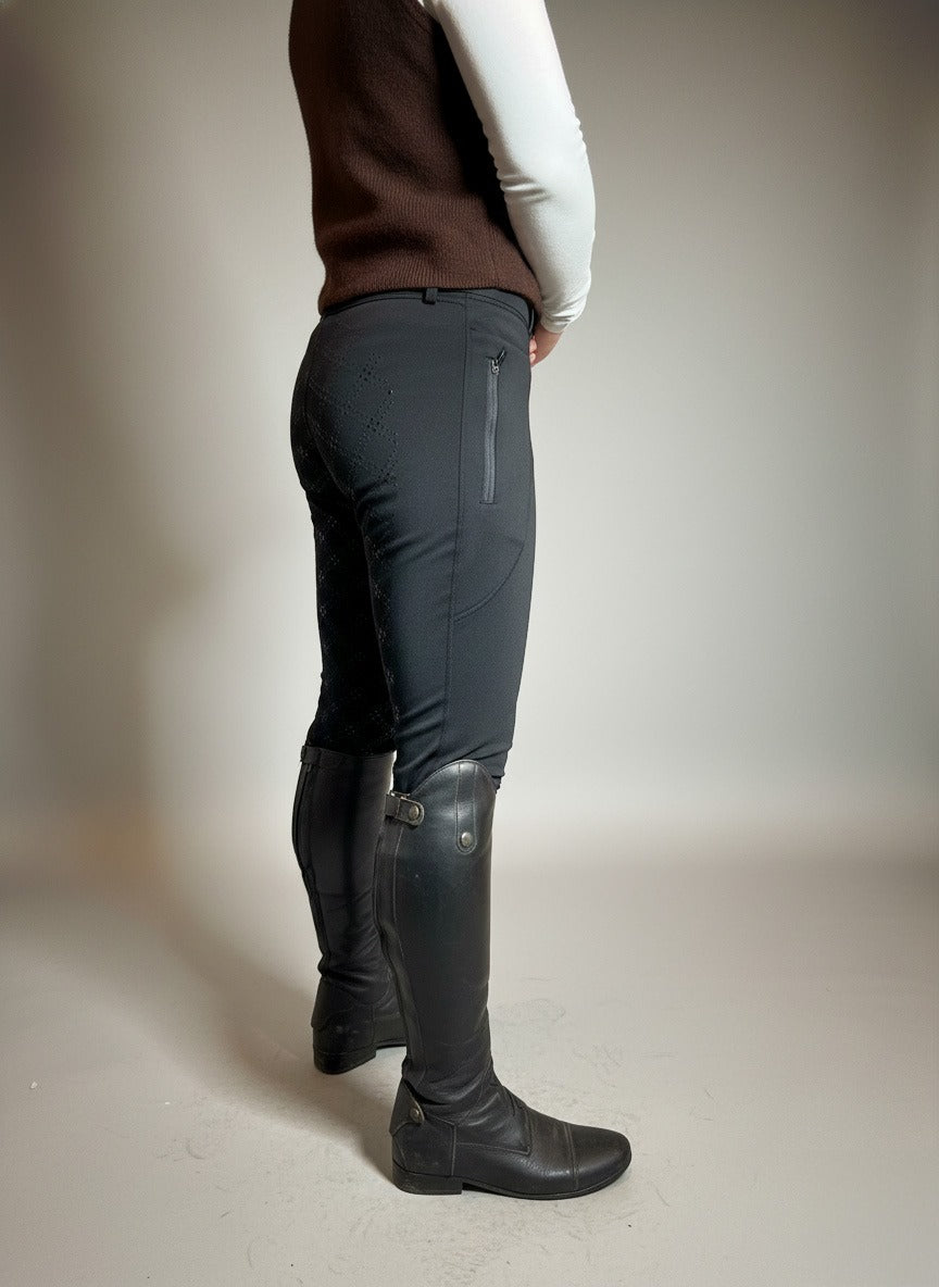 PANTALON POLAIRE D’ÉQUITATION ÉQUIWARM™ – NOIR