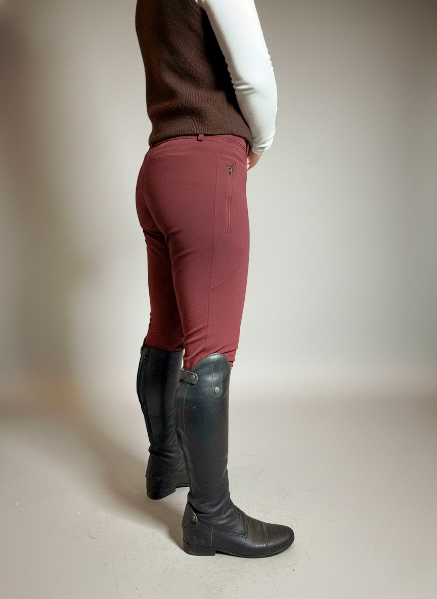PANTALON POLAIRE D’ÉQUITATION ÉQUIWARM™ – BORDEAUX