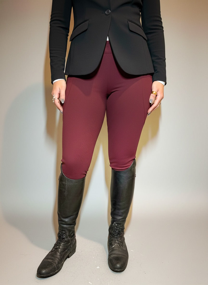 PANTALON POLAIRE D’ÉQUITATION ÉQUIWARM™ – BORDEAUX